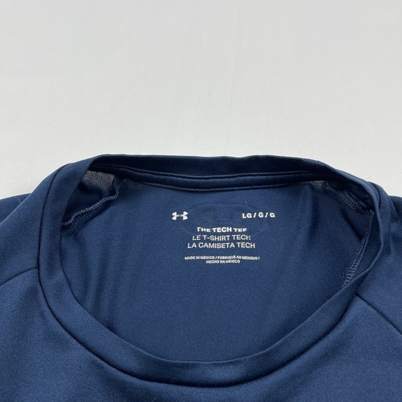 Under Armour Tech 2.0 Tee Shirt Mens  Large Navy Short Sleeve Quick Dry - Picture 7 of 13
